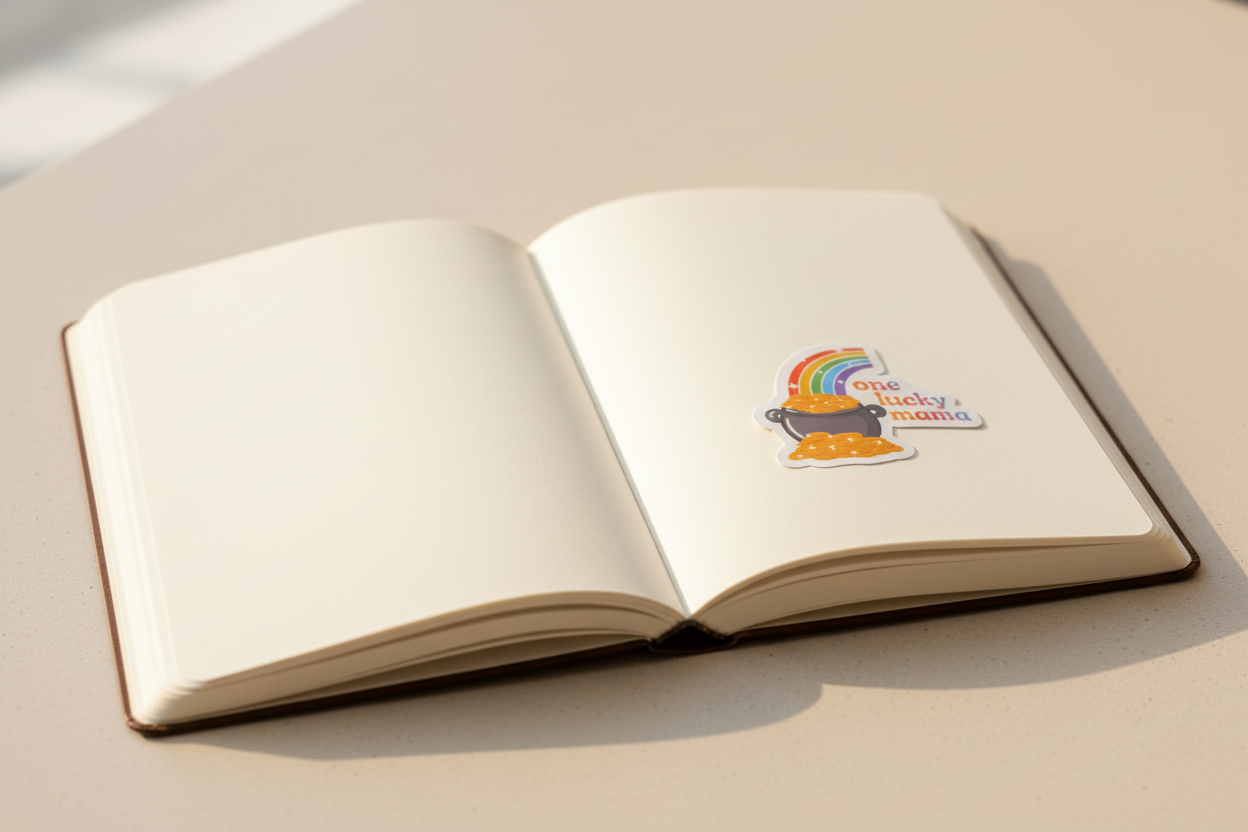 One Lucky Mama Blank Journal Mockup