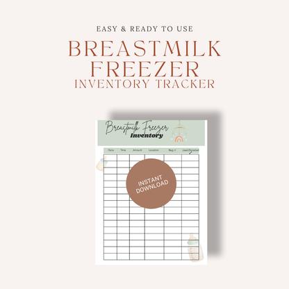 Milk Freezer Inventory Tracker (Printable)